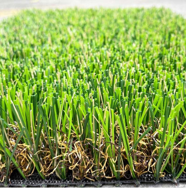 CHINA Pano artificial dos PP do verde do campo de grama do jardim encaracolado do PPE mais a rede reforçada fornecedor