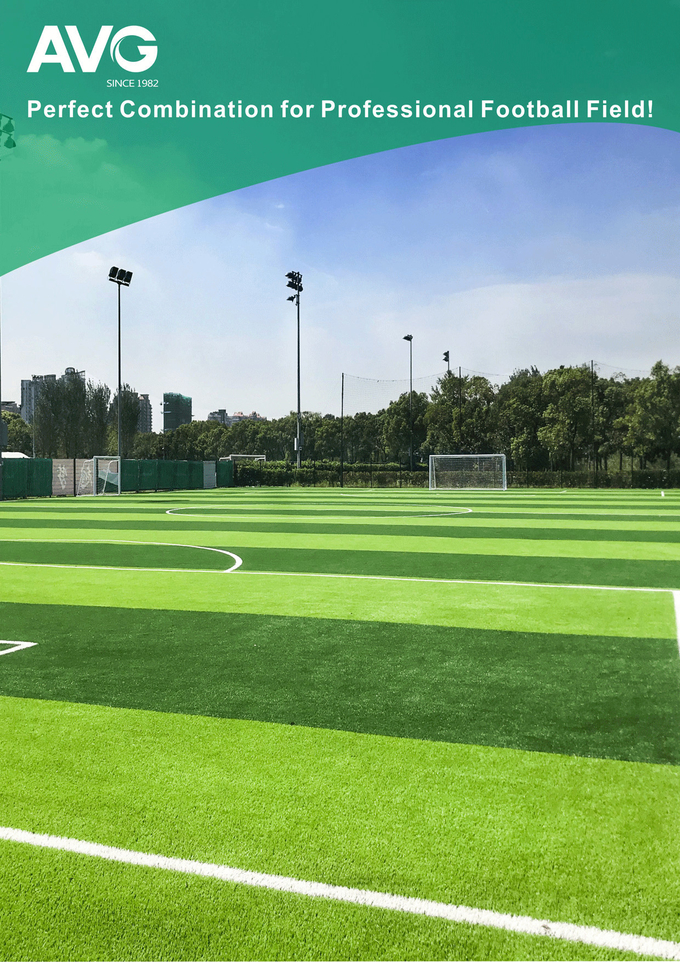 O futebol artificial verde de Cesped grama a altura de 40mm reforçada 0