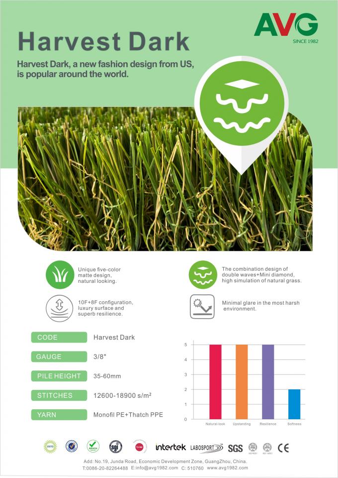 ajardinar plástico interno do gramado da grama artificial sintética do jardim da cor verde de 40mm 0