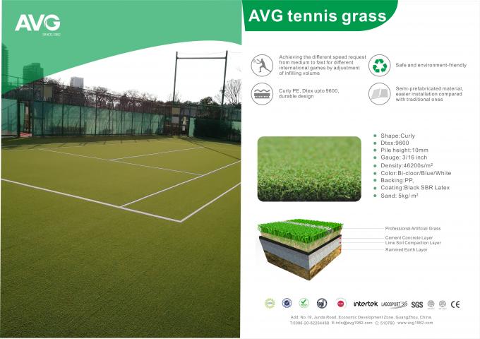 Tapete sintético falsificado artificial do relvado da grama para o campo de tênis de Padel 1